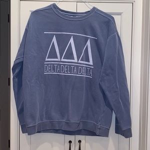 Comfort Colors Tri Delt Sorority Blue Sweatshirt